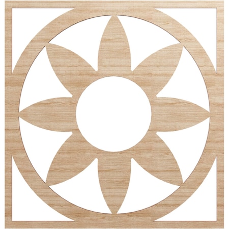 Ekena Millwork Blume Wood Fretwork Pierced Ceiling Medallion, Alder, 20"OD x 7"ID x 1/4"T CMWP20X20X0250BLAL